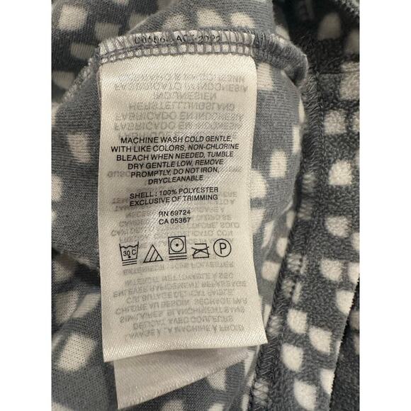 Columbia 1/4 zip fleece pullover jacket geometric grey/white women size large - Picture 7 of 7